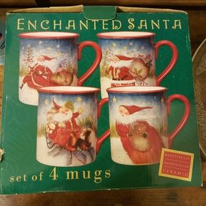 Enchanted Santa Ceramic Mug Set